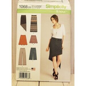 Misses Knit Skirts and Pants Sewing Pattern Simplicity 1068 Size 4, 6, 8, 10, 12